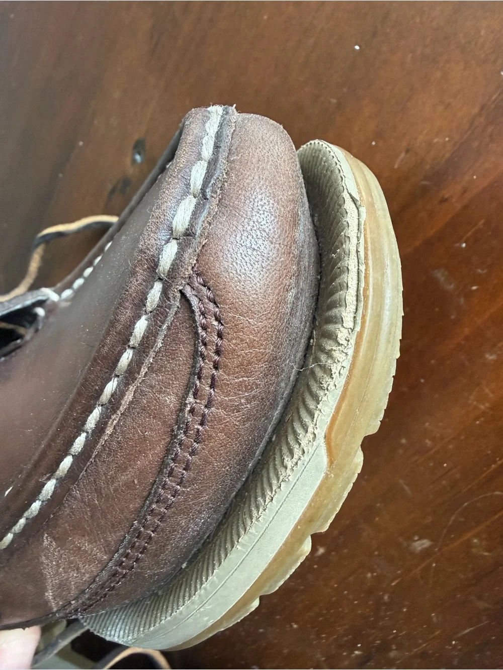Sperry Top-Sider Men’s Brown Leather Moc Toe Boat Shoes Sz 8.5 Ivy League Preppy